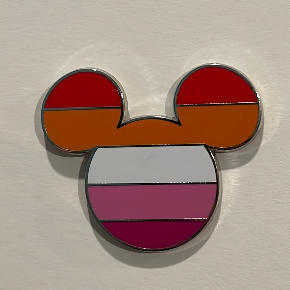Disney Pin - Pride Collection Mickey Mouse Icon Lesbian Flag